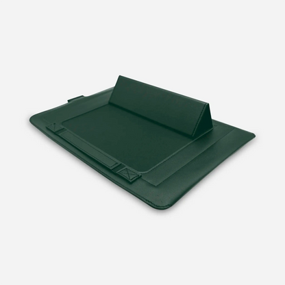 ALYN Laptop Sleeve Stand Folded Side Green