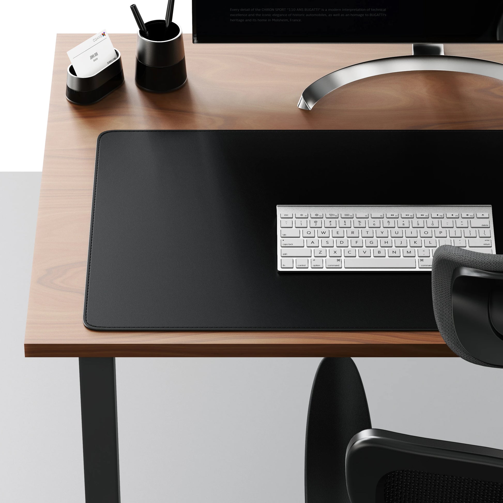 NODE Dual Sided Desk Mat Half Black